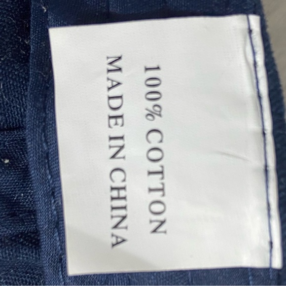 Here Fishy, Fishy Hat Navy Blue & Tan. 100% Cotton. Adjustable Strap. - Picture 7 of 7